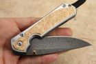 Chris Reeve Large Sebenza 31 Box Elder & Raindrop Damascus #6