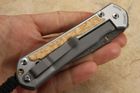 Chris Reeve Large Sebenza 31 Box Elder & Raindrop Damascus #6