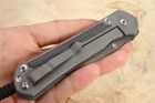Chris Reeve Large Sebenza 31 - Black Micarta & Boomerang Damascus