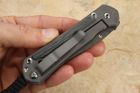 Chris Reeve Small Sebenza 31 Black Micarta & Ladder Damascus