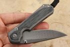 Chris Reeve Small Sebenza 31 Black Micarta & Ladder Damascus