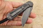 Chris Reeve Small Sebenza 31 Black Micarta & Ladder Damascus