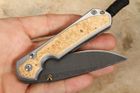 Chris Reeve Small Sebenza 31 Box Elder & Ladder Damascus #1