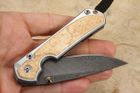 Chris Reeve Small Sebenza 31 Box Elder & Boomerang Damascus #9