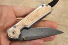 Chris Reeve Small Sebenza 31 Box Elder & Boomerang Damascus #10