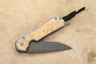 Chris Reeve Small Sebenza 31 Box Elder & Ladder Damascus #10