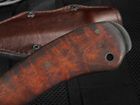 Exclusive Winkler Crusher Belt Knife - Damascus & Maple