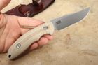 Hinderer Emmett- Natural Micarta - Bowie Blade