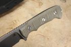 Hinderer Fieldtac 6" Harpoon Spearpoint - Stonewash Finish and OD Green Micarta