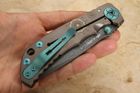 Sparan Harsey Folding Knife - Plague Doctor Green - Damascus