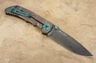Sparan Harsey Folding Knife - Plague Doctor Green - Damascus