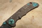 Sparan Harsey Folding Knife - Plague Doctor Green - Damascus