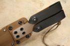 Spartan Blades Ares Flat Dark Earth & Black Micarta Fixed Blade - Tan Kydex Sheath