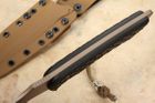 Spartan Blades Ares Flat Dark Earth & Black Micarta Fixed Blade - Tan Kydex Sheath