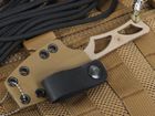 Spartan Blades Enyo Flat Dark Earth - Neck Knife Fixed Blade