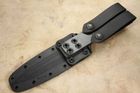 Spartan Harsey Dagger - Exclusive - Blasted Blade - Black Handle - Kydex Sheath