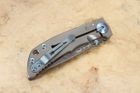 Spartan Harsey Folder 3.25" Chad Nichols Damascus - Blue Hardware