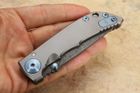 Spartan Harsey Folder 3.25" Chad Nichols Damascus - Blue Hardware