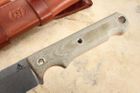 White River Firecraft FC4 - OD Green and Orange Micarta - Leather Sheath