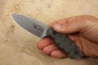 White River GTI 3 - Black and Olive Drab Linen Micarta Fixed Blade