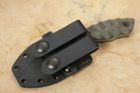 White River GTI 3 - Black and Olive Drab Linen Micarta Fixed Blade
