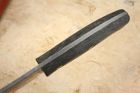 White River Camp Cleaver Black Burlap Micarta