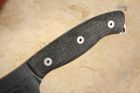 White River Camp Cleaver Black Burlap Micarta