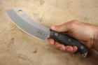White River Camp Cleaver Black Burlap Micarta