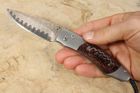 William Henry B12 Blue Heat - Copper Wave Damascus and Mokume