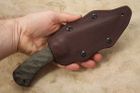 Winkler Belt Knife Sculpted Black Micarta Handle