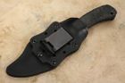 Winkler Crusher Belt Knife - Sculpted Black Canvas Laminate