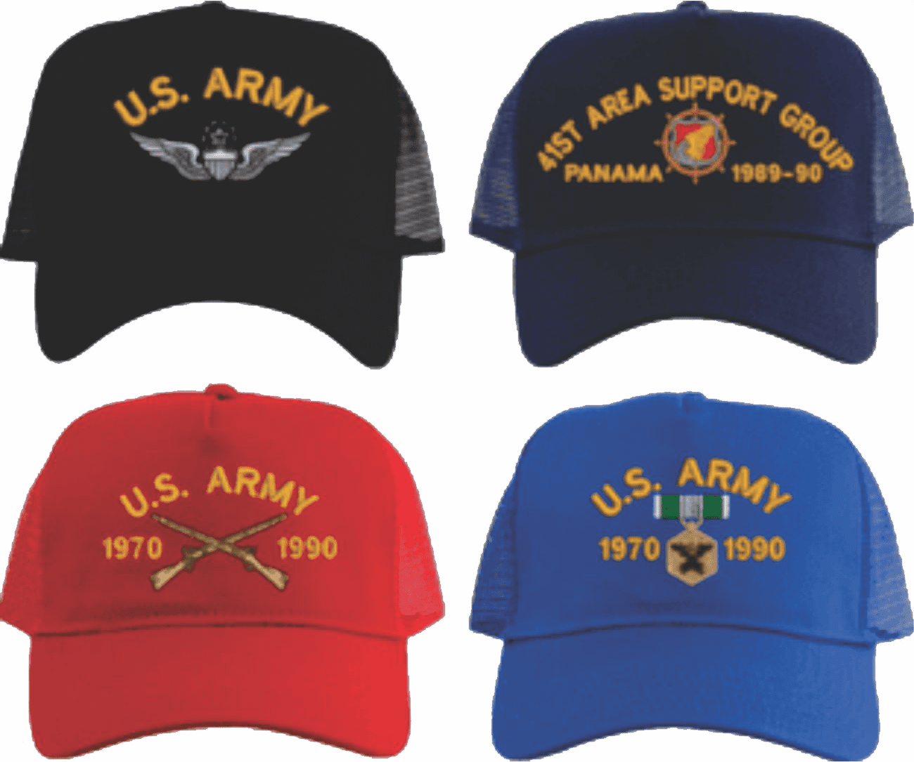 Custom Embroidered Army MeshBack Cap