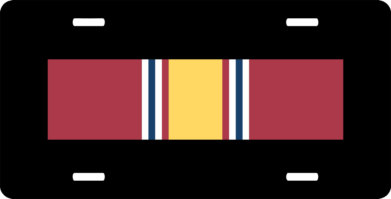 U.S. Army National Defense Service Medal Ribbon License Plate
