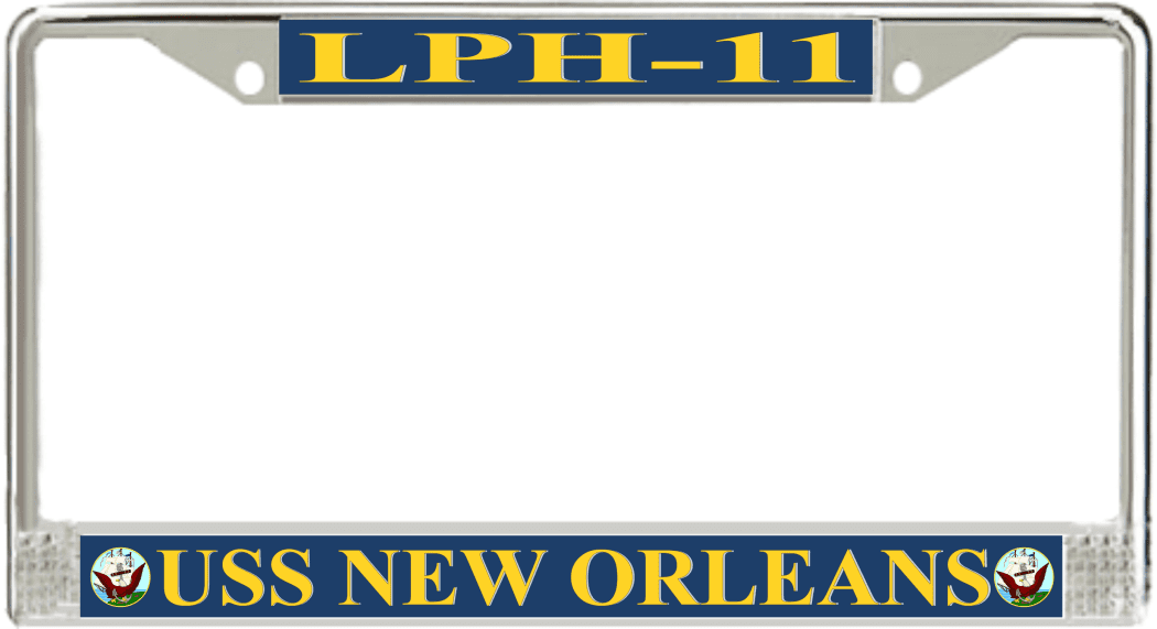 USS New Orleans LPH11 License Plate Frame