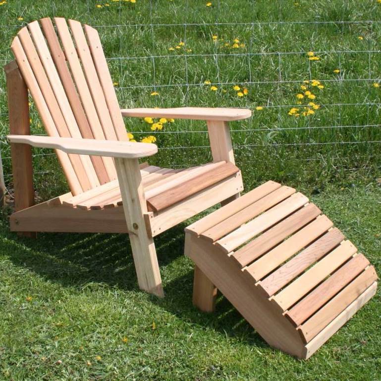 Cedar Wood American Forest Adirondack Chair & Footrest