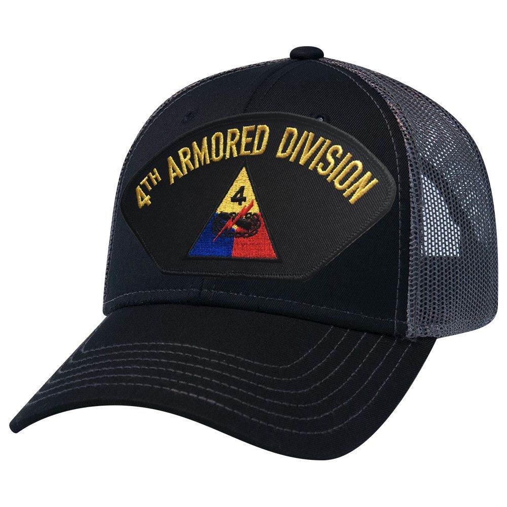 4th Armored Division Mesh Back Cap US Army Unit Caps