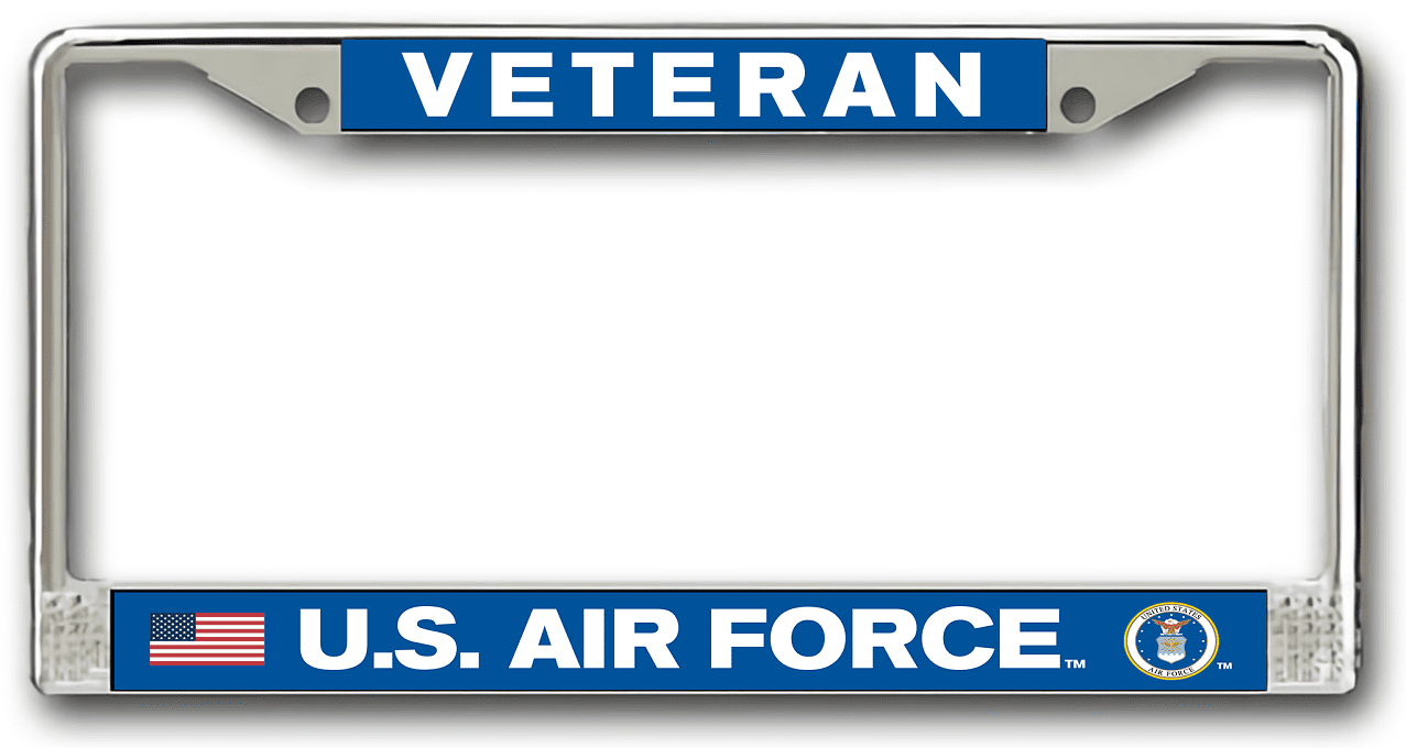 US Air Force Veteran License Plate Frame New Retired and Veteran License Plate Frames