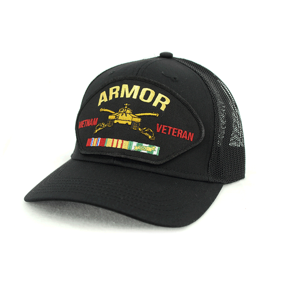 US Army Armor Vietnam Veteran Mesh Cap US Army Branch of Service