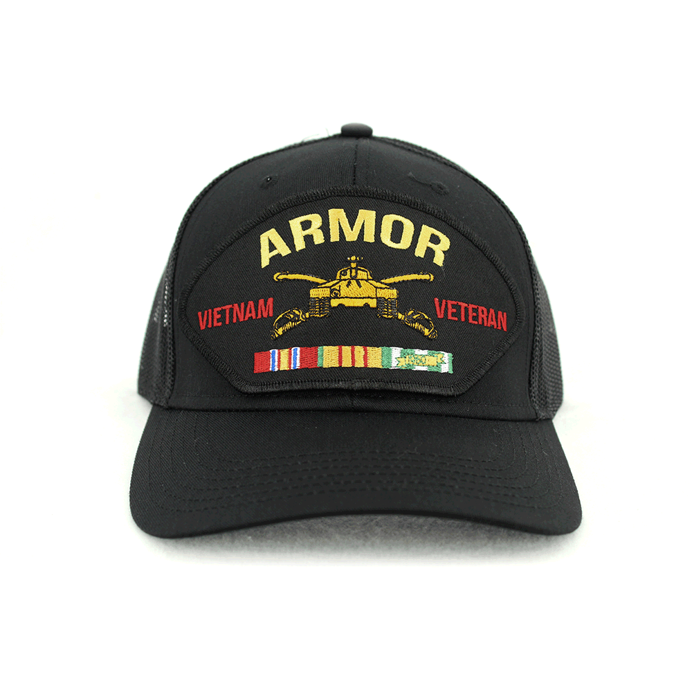 US Army Armor Vietnam Veteran Mesh Cap US Army Branch of Service