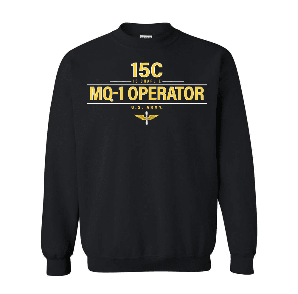 US Army MOS 15c MQ 1 Operator Sweatshirt US Army Aviation MOS 