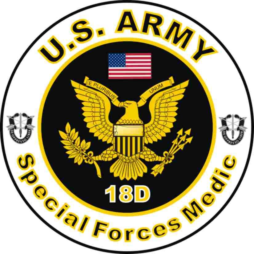 US Army MOS 18D Special Forces Medic Decal US Army MOS Decals