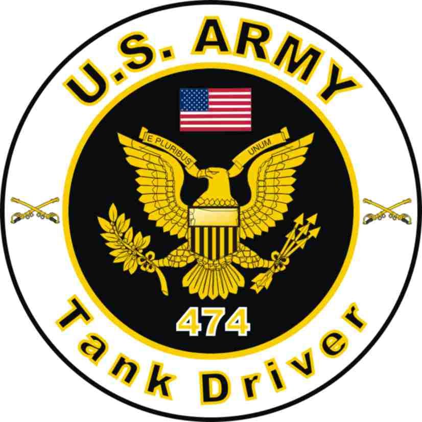 US Army MOS 474 Tank Driver Decal US Army MOS Decals