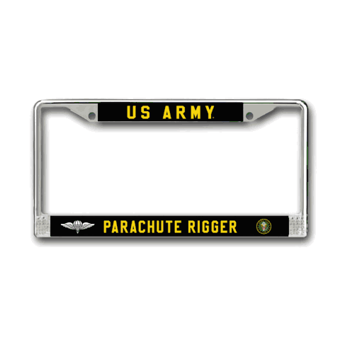 US Army Parachute Rigger License Plate Frame - US Army Badge License ...