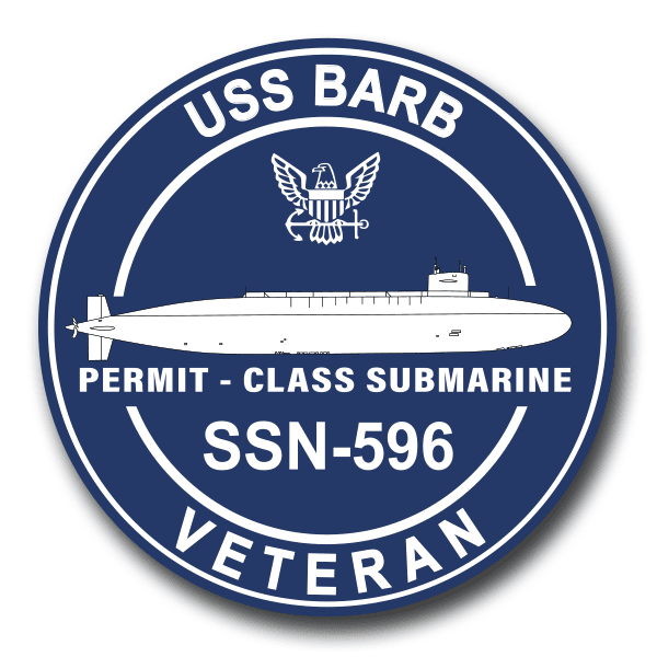 USS Barb SSN596 Silhouette Veteran Decal US Navy Submarine Veteran