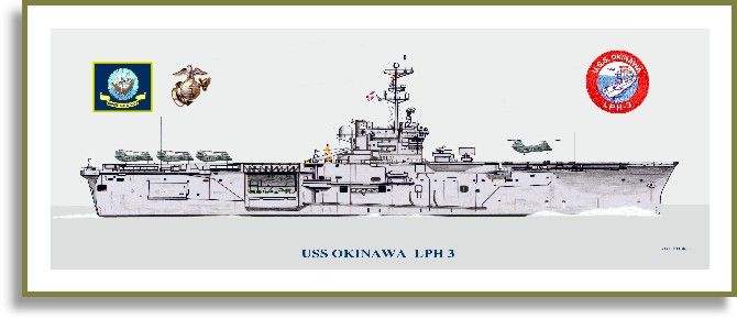 USS Okinawa LPH-3 Print - Amphibious N-R - PriorService.com
