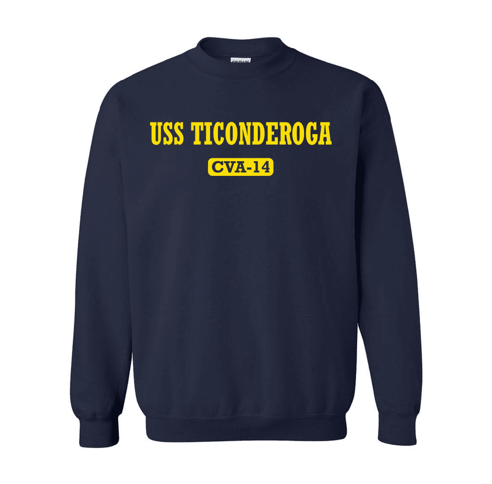 USS Ticonderoga CVA14 Sweatshirt US Navy Aircraft Carrier