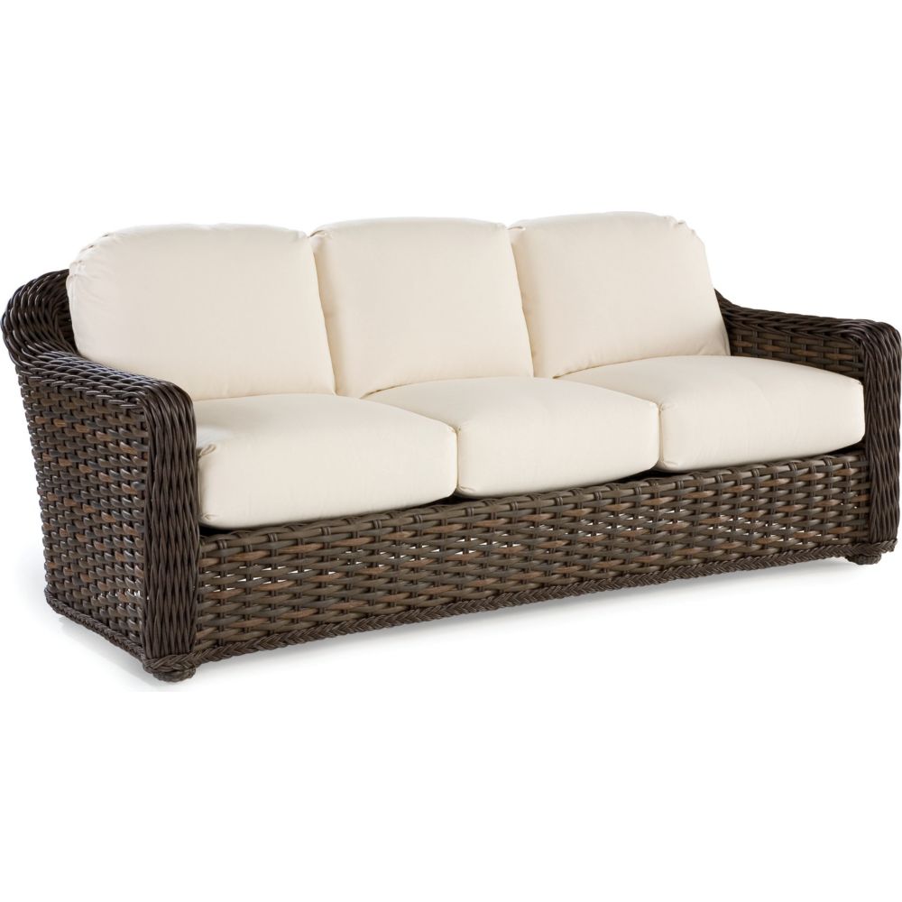 Lane Venture South Hampton Outdoor Wicker Sofa Vesper White Fabric