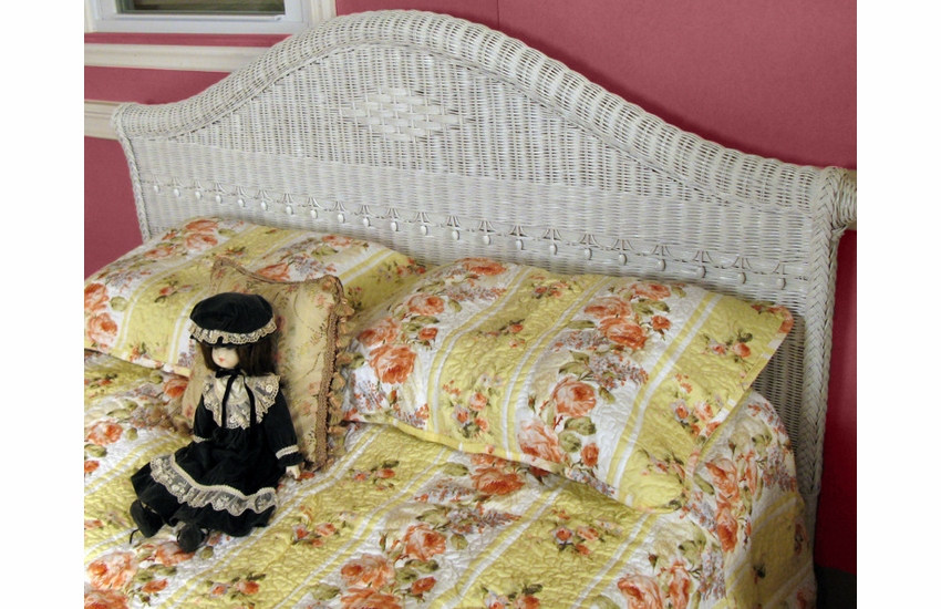 Victorian Wicker Full Headboard