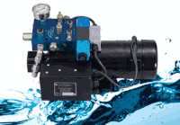 Accusteer Heavy Duty Hydraulic Pump, 150 cubic inch, Solenoid 24V, 115/220VAC Motor, HPU400