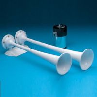 Marinco Full Blast Mini Air Horn, Dual 17 inch, White